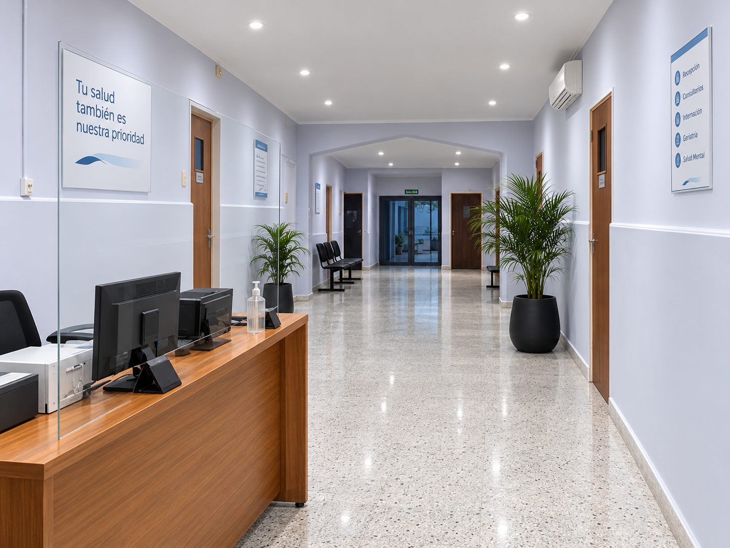 Recepción del Sanatorio de la Costa